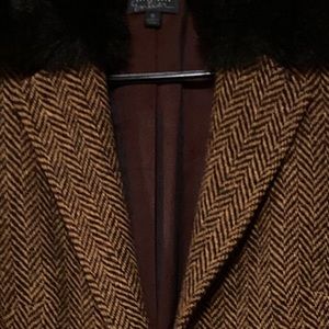 Nordstrom Clasiques Entier Wool Herringbone Coat